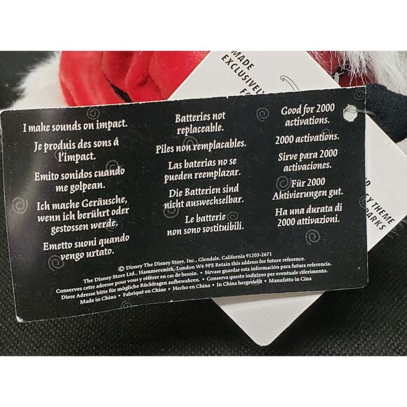 Disney Store Nightmare Before Christmas Santa Bean Bag Plush Stuffed Beanie - Picture 8 of 10